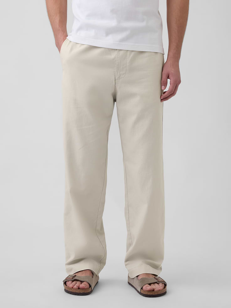 Image number 2 showing, Linen-Cotton Relaxed Taper Easy Pants