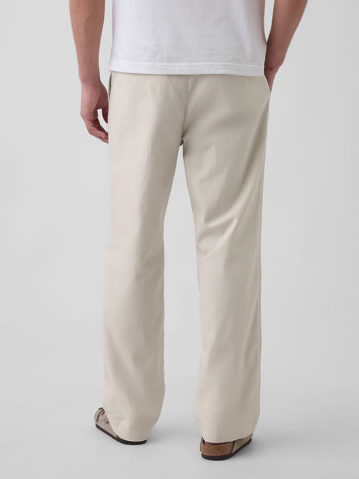 Image number 4 showing, Linen-Cotton Relaxed Taper Easy Pants