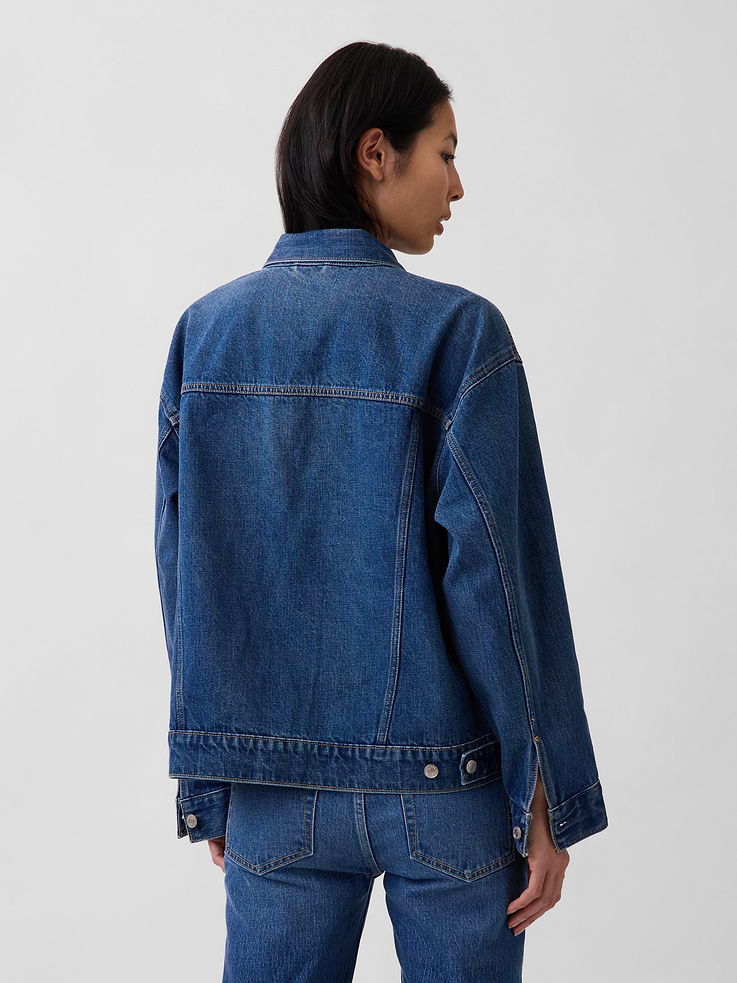 Image 3 de 7, Veste en denim emblématique surdimensionnée