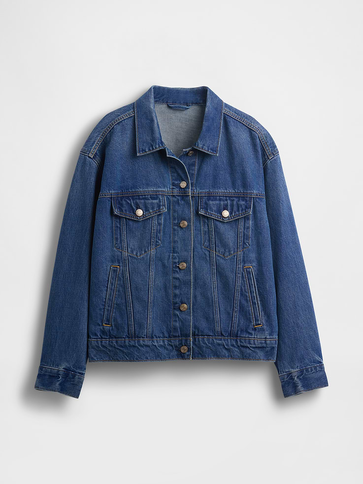 Image 6 de 7, Veste en denim emblématique surdimensionnée