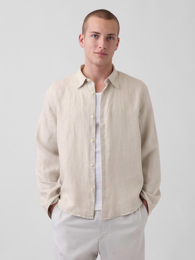 Image number 1 showing, 100% Linen Relaxed Shirt