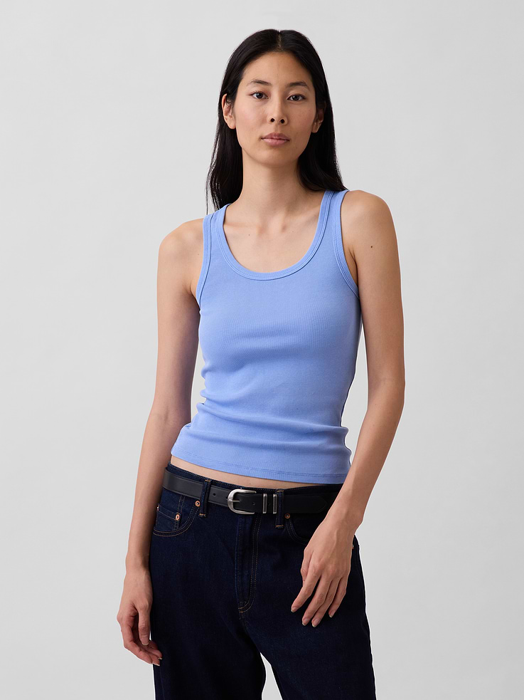 Image number 1 showing, Rib Scoop Tank Top