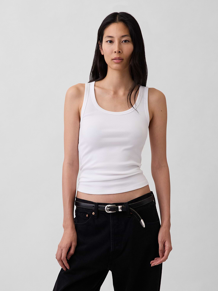 Image number 1 showing, Rib Scoop Tank Top
