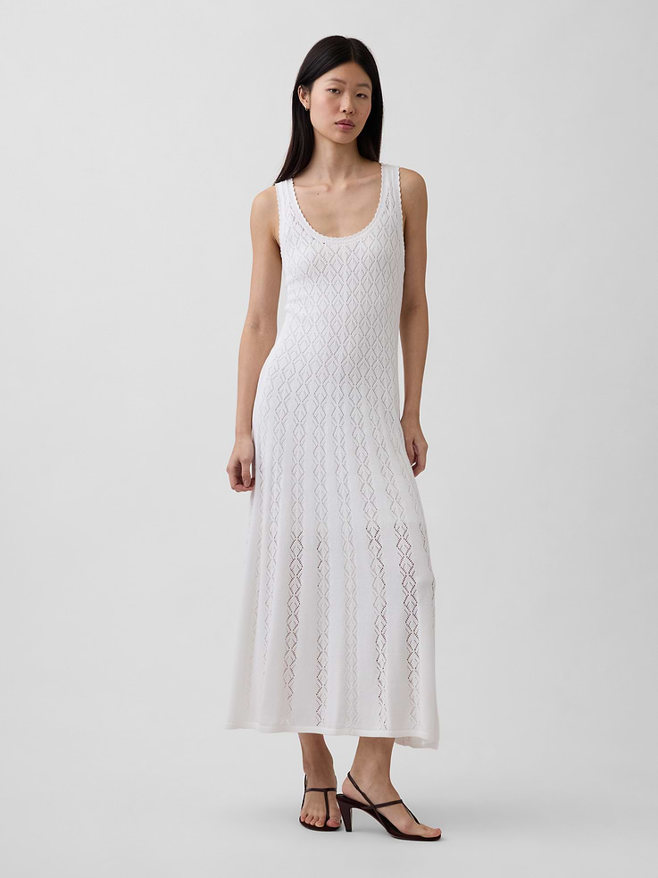 Image number 1 showing, Pointelle Maxi Dress