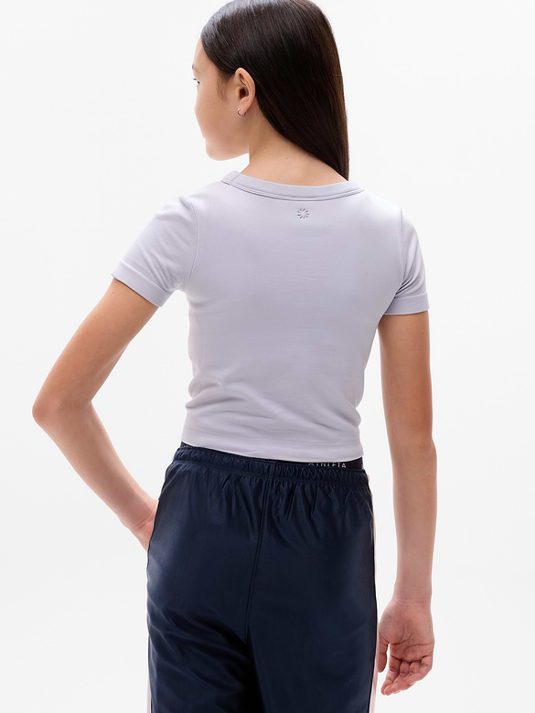 Athleta Girl Rise Above Rib Scoop Tee