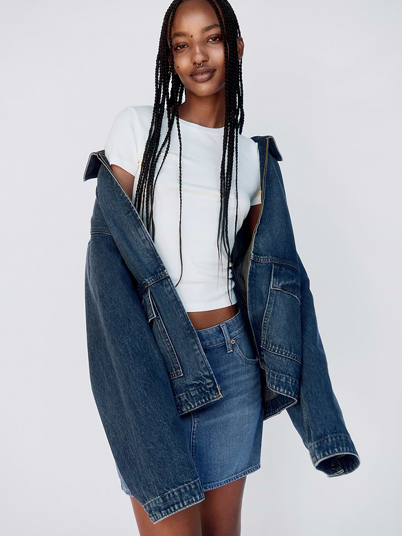 Denim Mini Skirt