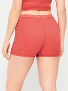 Image number 6 showing, High-Waisted Ribbed Boyshort Briefs -- 3-inch inseam