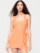 Image number 1 showing, Matte Side-Tie Swim Dress