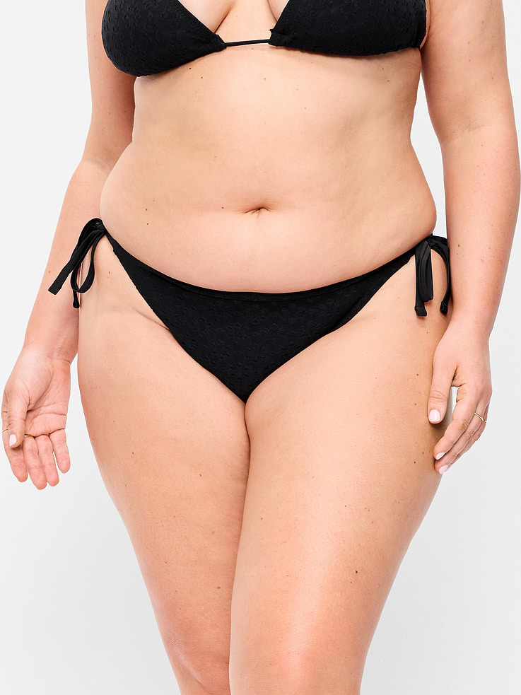 Image number 7 showing, Eyelet String Bikini Swim Bottoms
