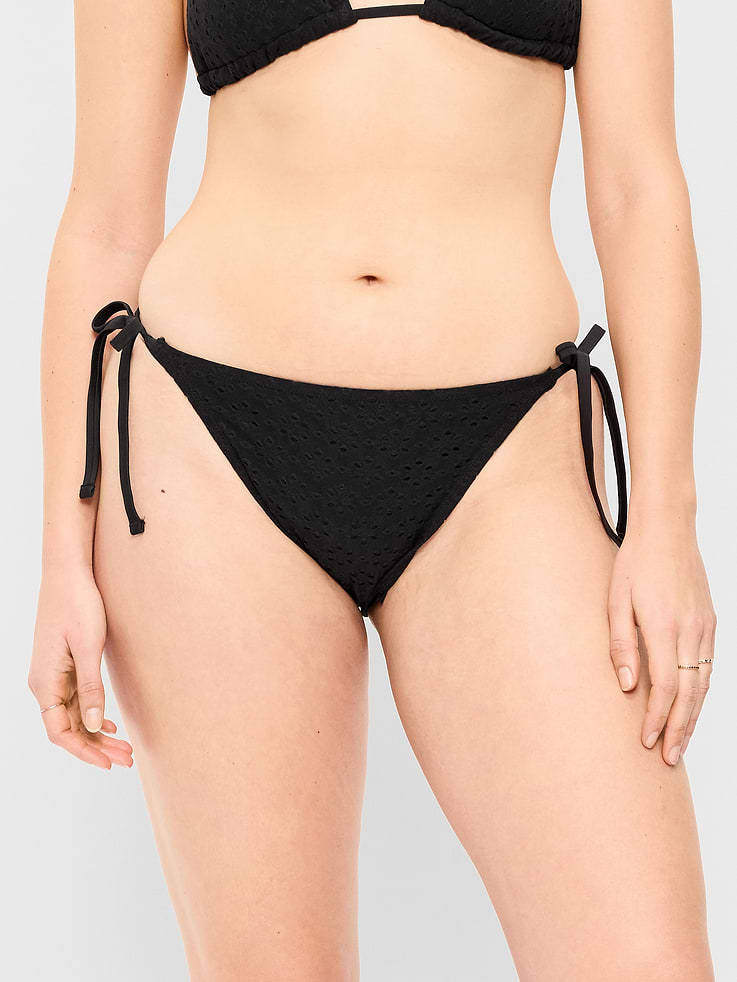 Image number 5 showing, Eyelet String Bikini Swim Bottoms