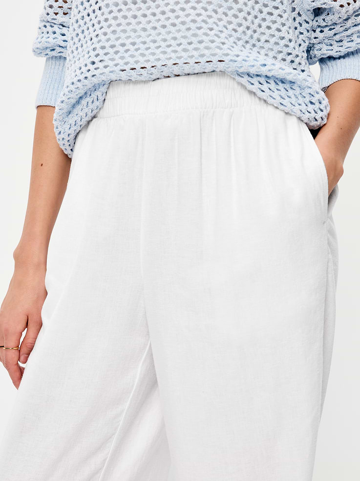 Image number 5 showing, High-Waisted Linen-Blend Super Wide-Leg Pants