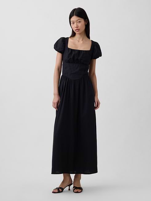 long sleeve drop waist dress White Gown Velvet dreams meet modern sophistication in the Adrianna Papell Velvet Combo Midi Dress Help me find a drop-waist
