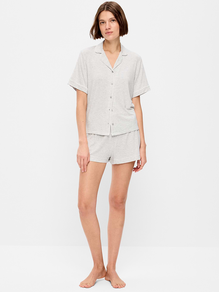 Image number 1 showing, Sunday Sleep Knit Jersey Short Set