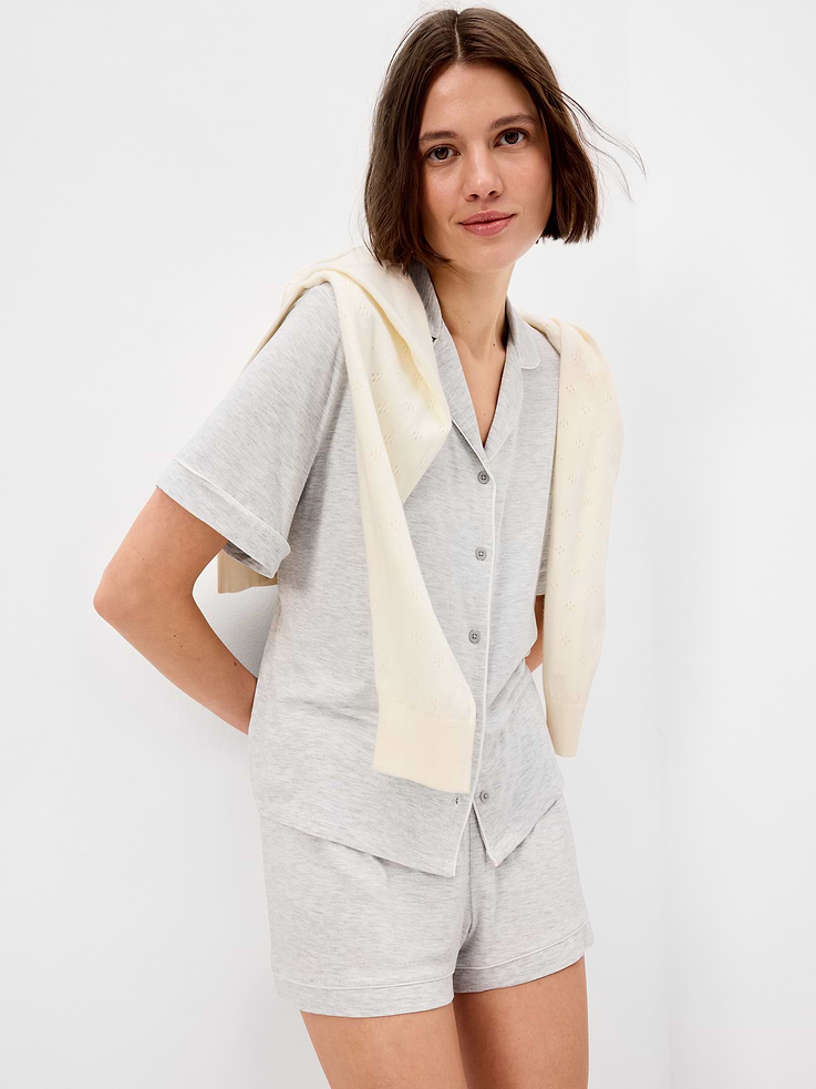 Image number 3 showing, Sunday Sleep Knit Jersey Short Set