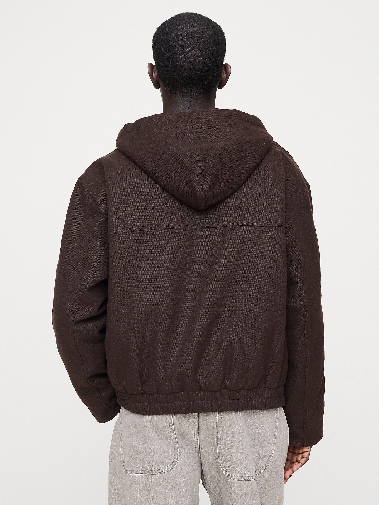 Hemp-Cotton Canvas Insulated Bomber Jacket | Banana Republic