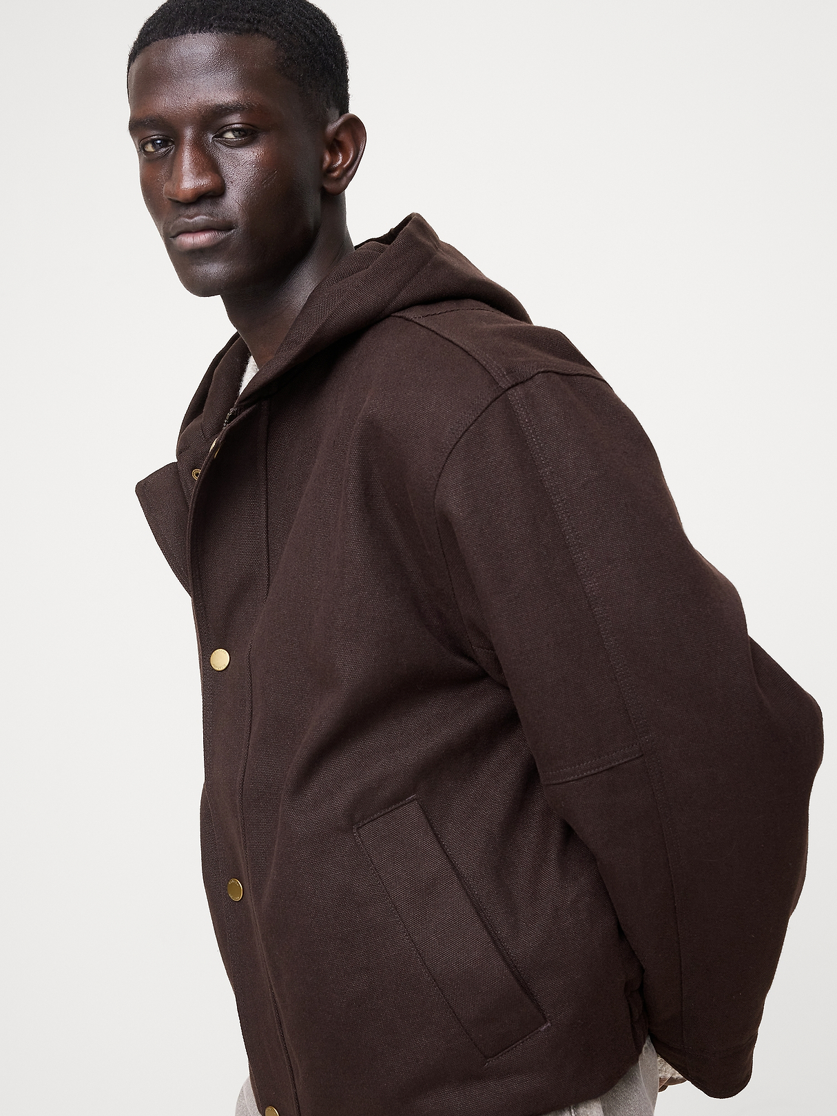Hemp-Cotton Canvas Insulated Bomber Jacket | Banana Republic