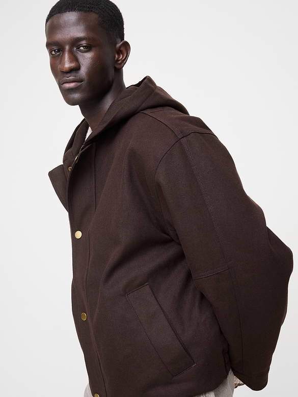 Hemp-Cotton Canvas Insulated Bomber Jacket