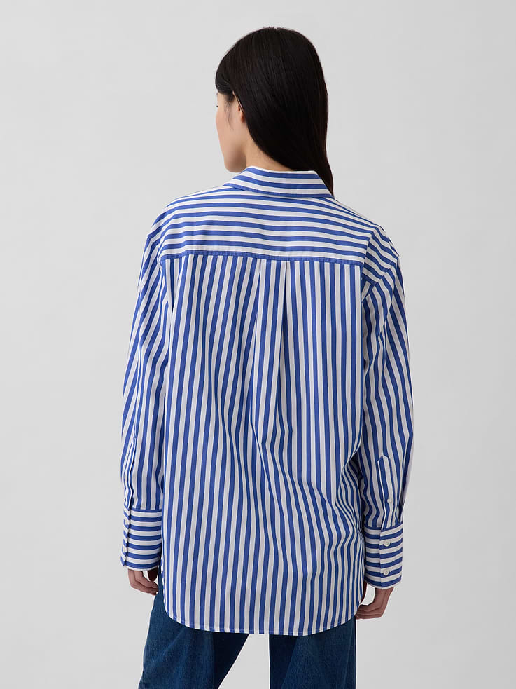 L'image numéro 3 présente Chemise ample en popeline de coton biologique