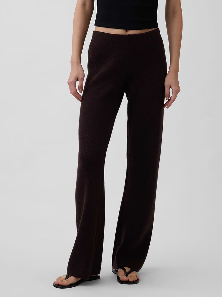 Image number 2 showing, Low Rise Cotton-Blend Boot Sweater Pants