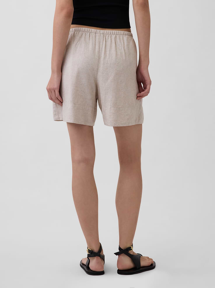 Image number 4 showing, 6" Linen-Blend Easy Shorts