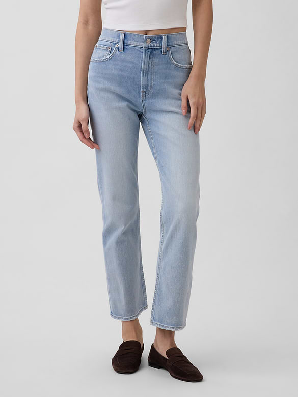 High Rise ’90s Slim Straight Crop Jeans
