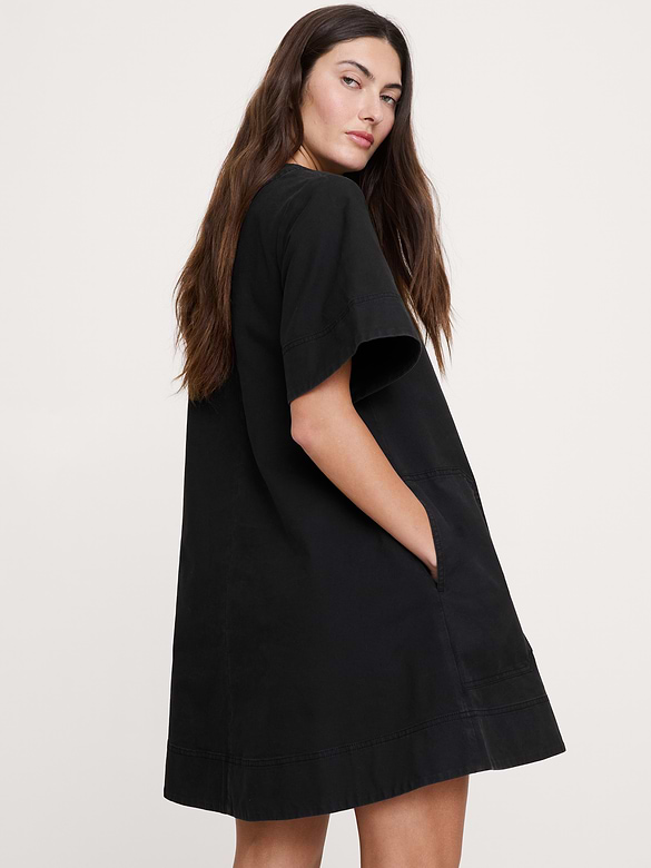 Cotton Canvas Mini Dress
