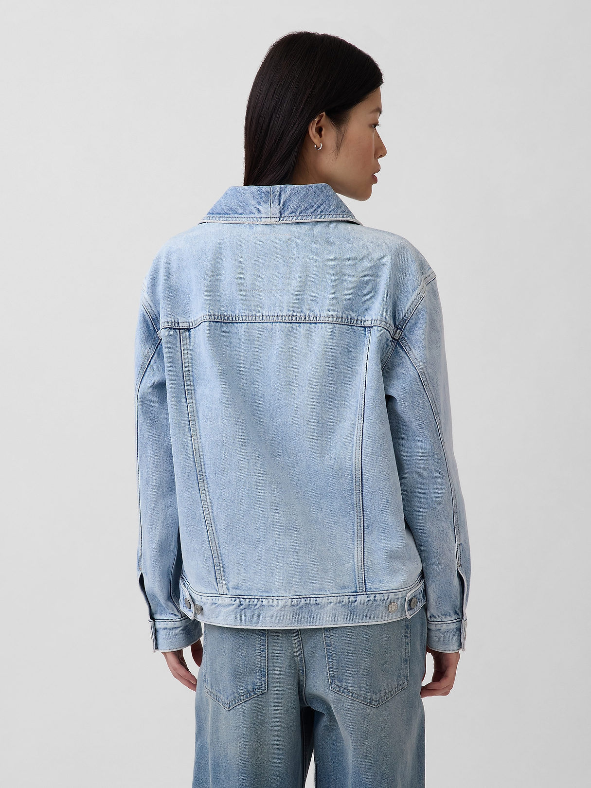 Denim Oversized Shawl Denim Jacket | Gap