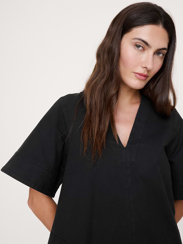 Cotton Canvas Mini Dress