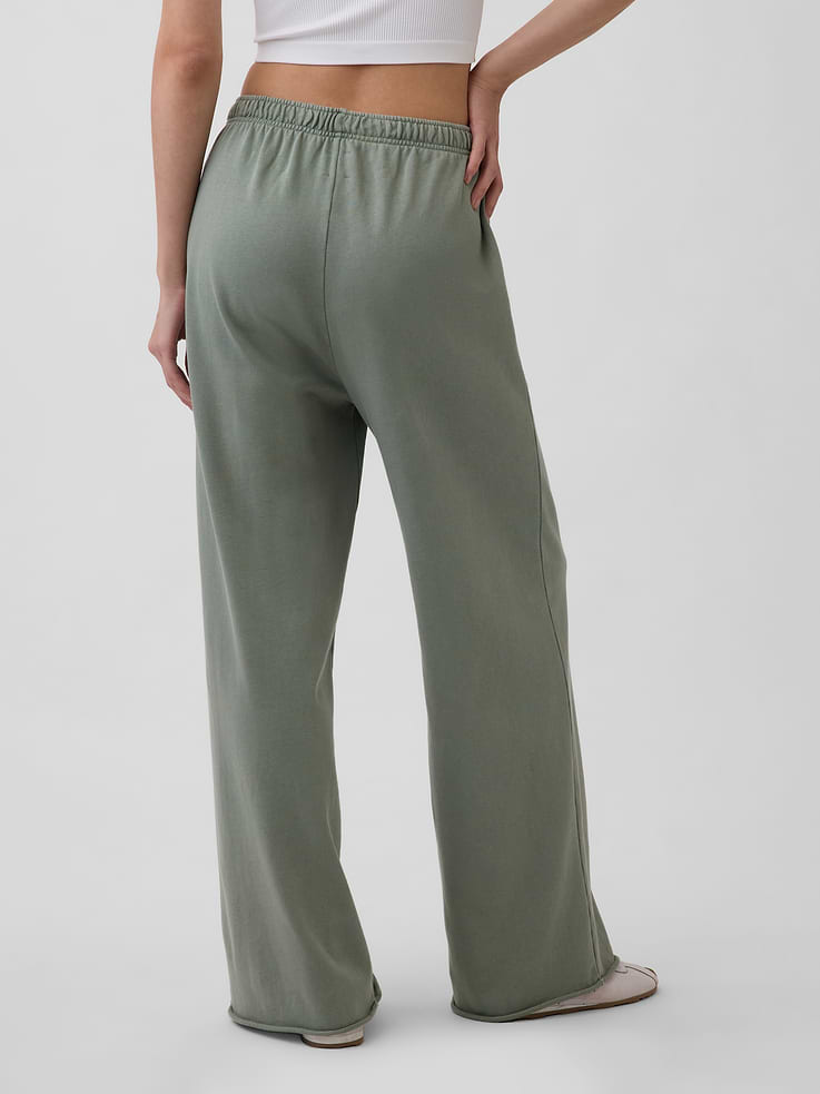 Image number 4 showing, VintageSoft Terry Wide-Leg Sweatpants