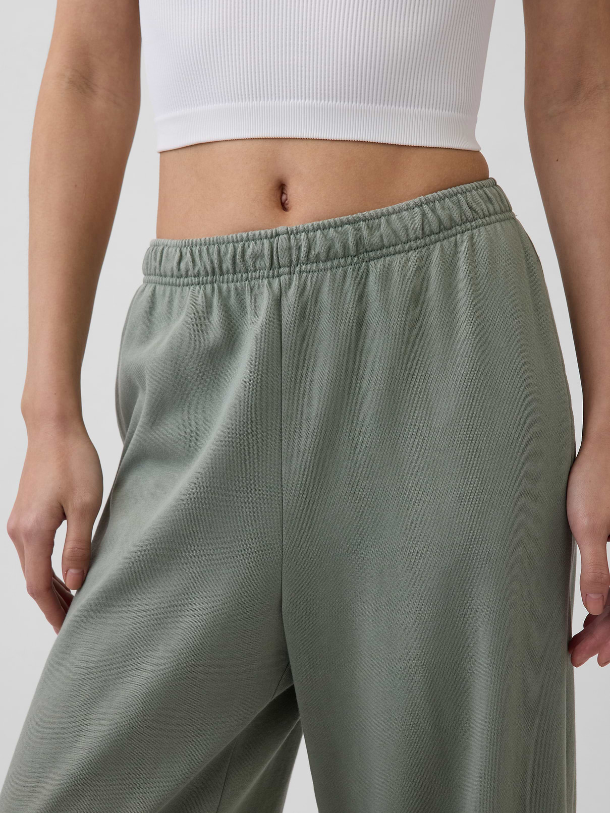 Image number 5 showing, VintageSoft Terry Wide-Leg Sweatpants