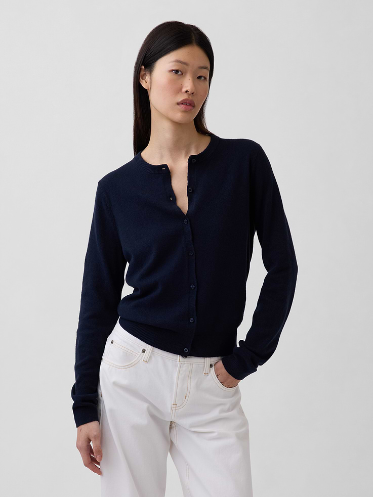 Image number 1 showing, CashSoft Crop Cardigan