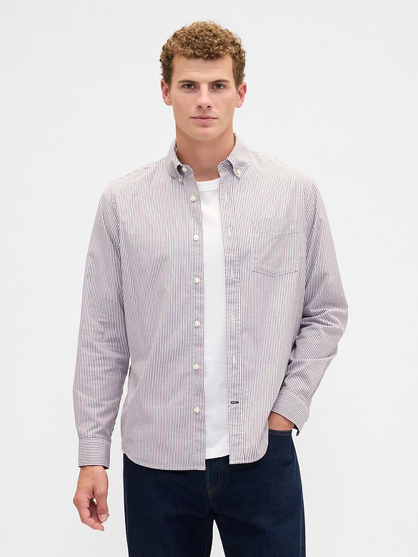 Stretch Poplin Shirt in Standard Fit