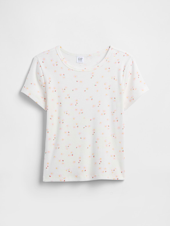 Kids Ribbed Crewneck T-Shirt