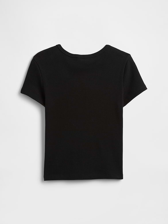 Kids Ribbed Crewneck T-Shirt