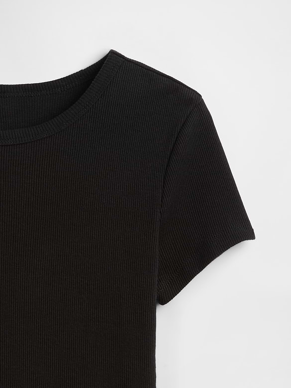 Kids Ribbed Crewneck T-Shirt