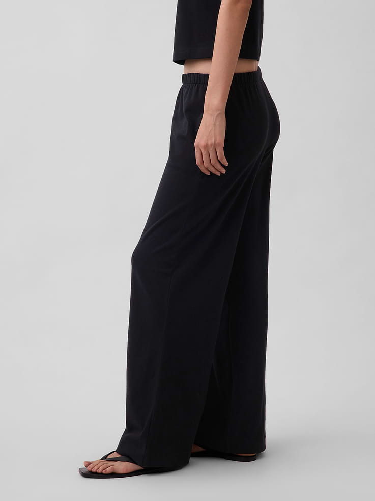 Image number 3 showing, Knit Wide-Leg Pants