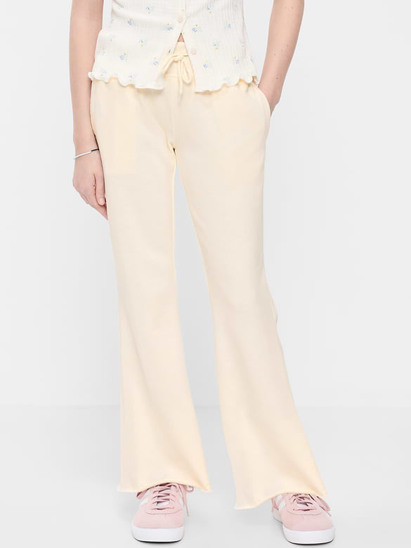 Slim French-Terry Flare-Leg Sweatpants for Girls