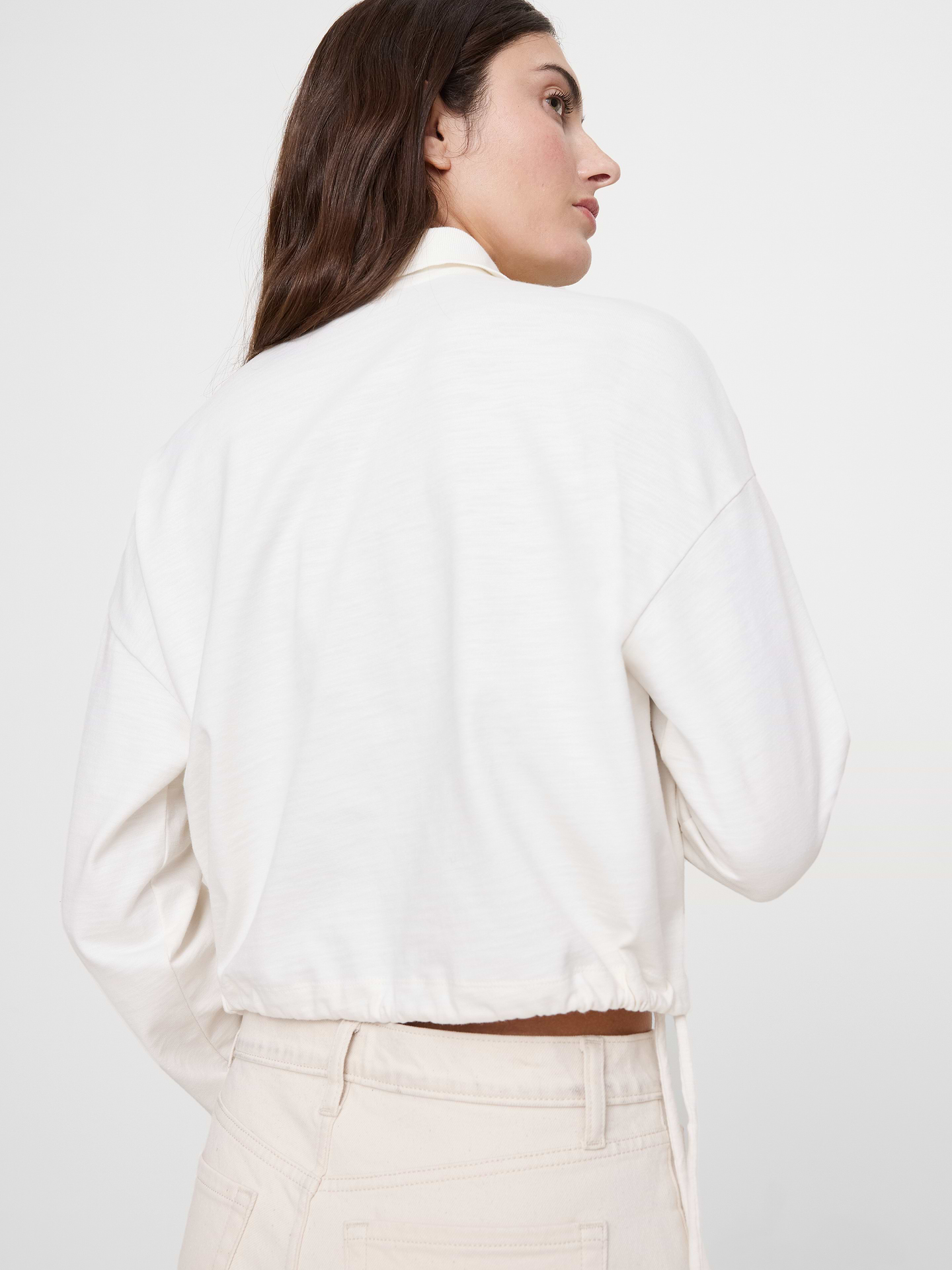 Image number 2 showing, Heavy Cotton Slub Cropped Polo