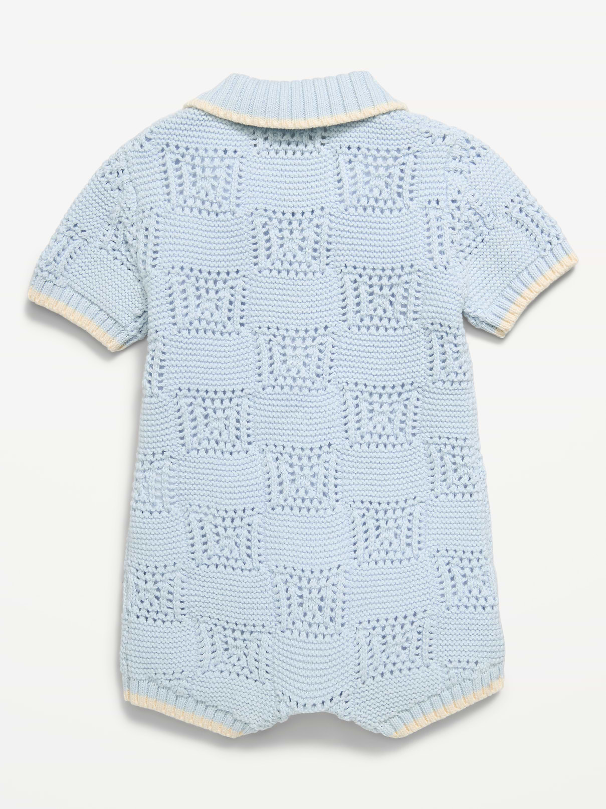 Image number 3 showing, Short-Sleeve Sweater-Knit One-Piece Romper for Baby