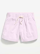 Image number 4 showing, High-Waisted Pull-On Twill Shorts for Girls