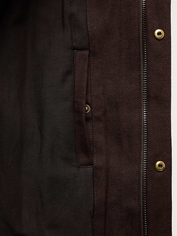 Hemp-Cotton Canvas Insulated Bomber Jacket