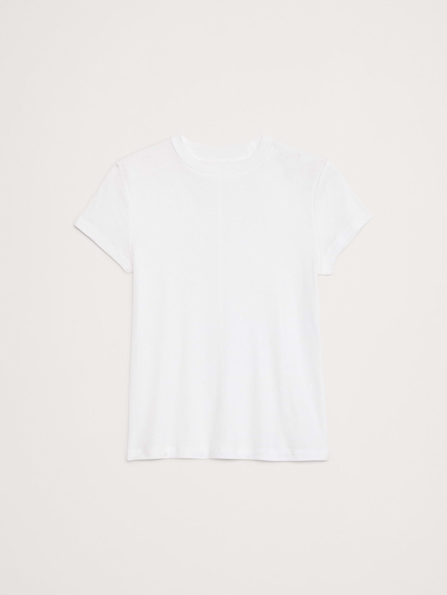 L'image numéro 6 présente T-shirt à col montant en coton aéré