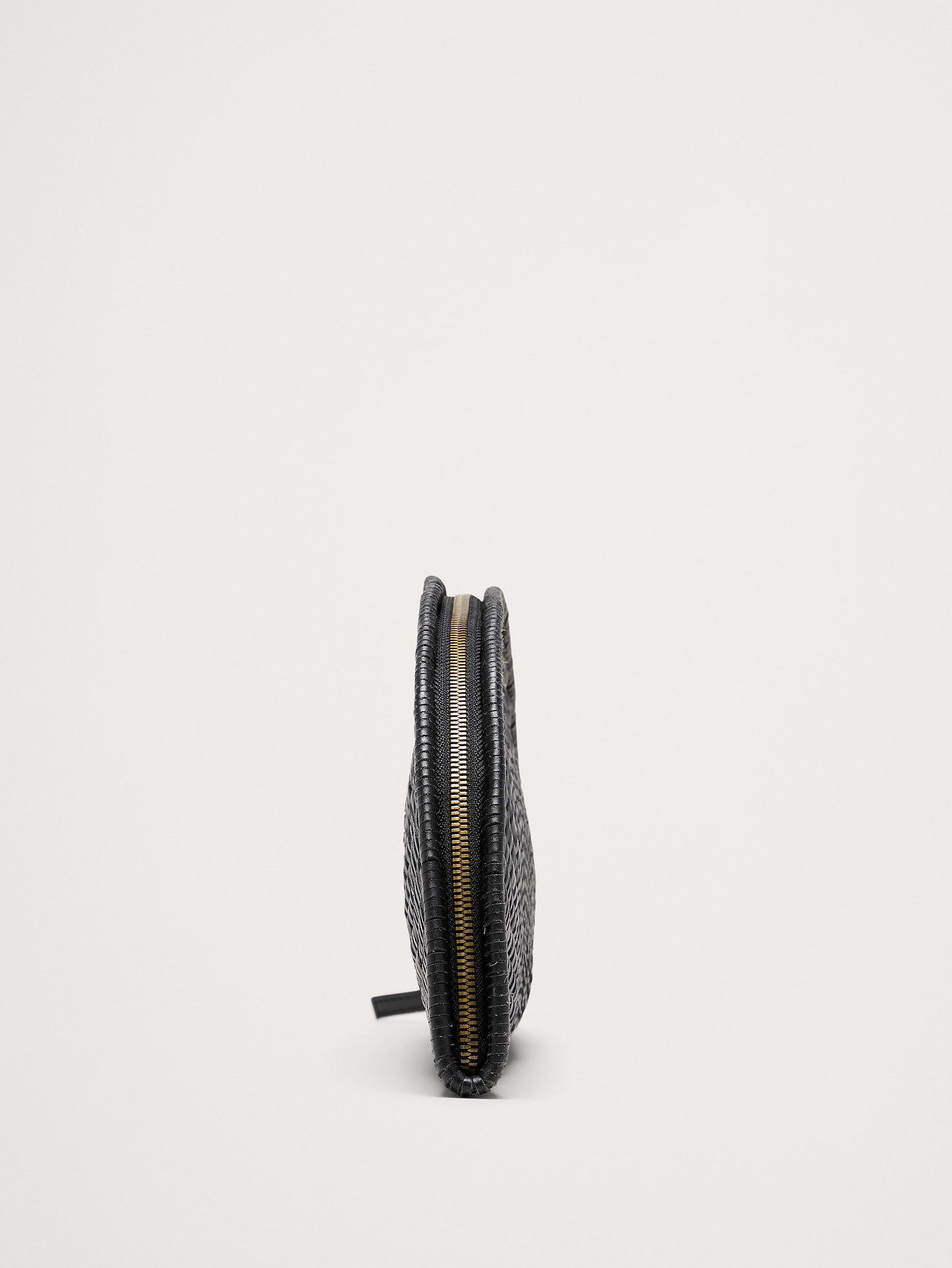Image number 3 showing, Perla Woven Leather Clutch by Bembien
