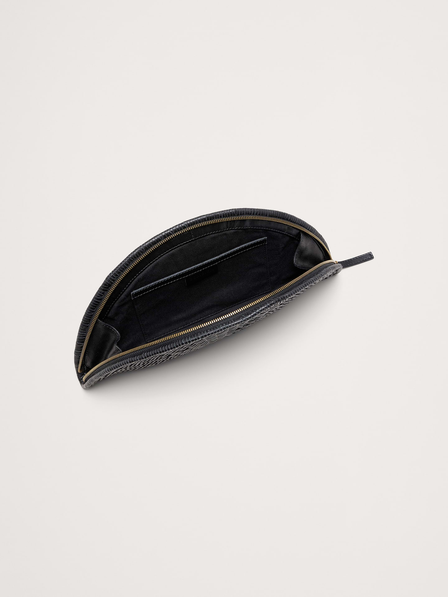 Image number 5 showing, Perla Woven Leather Clutch by Bembien