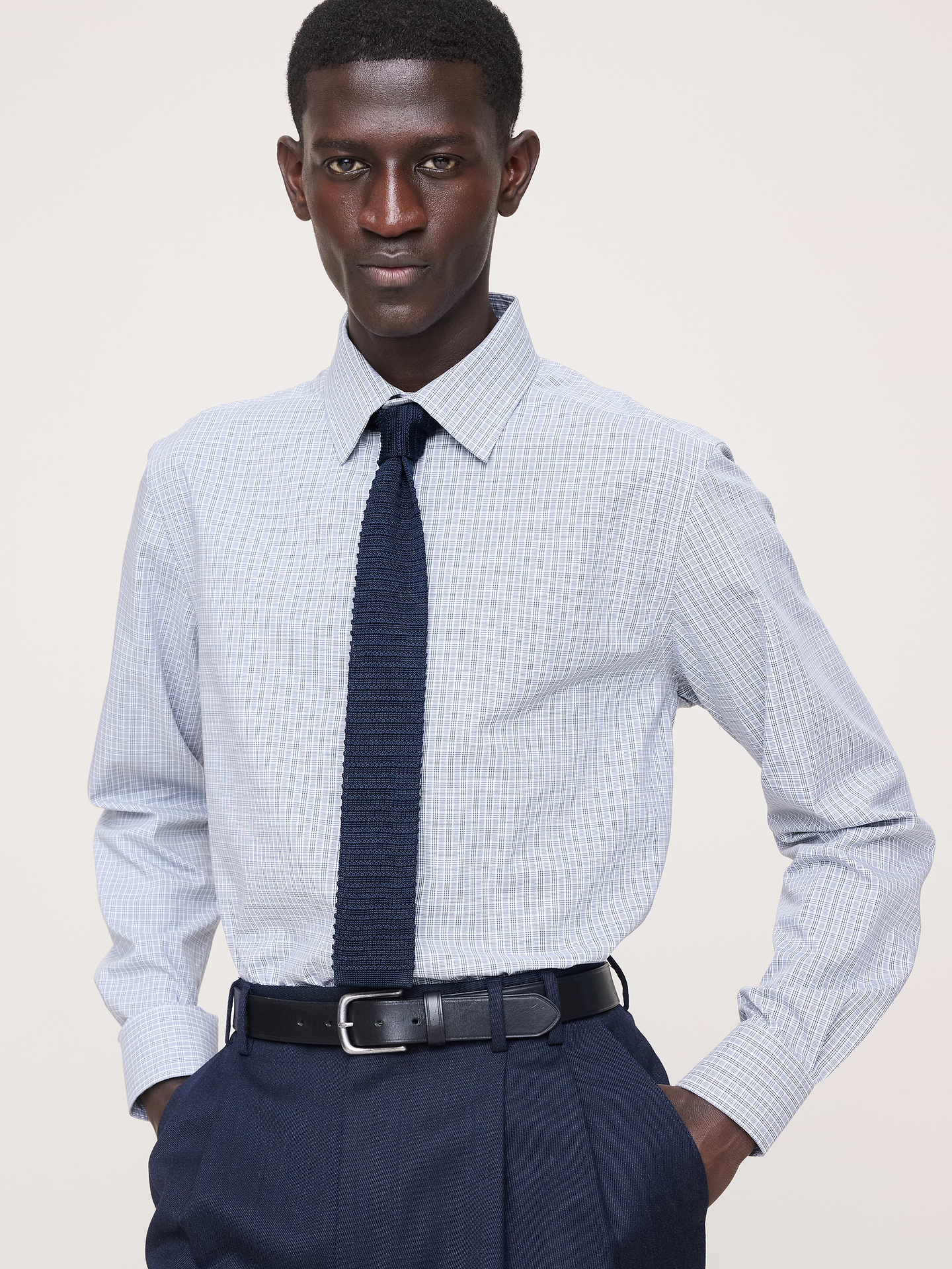 Image number 1 showing, Standard-Fit Wrinkle-Resistant Dress Shirt