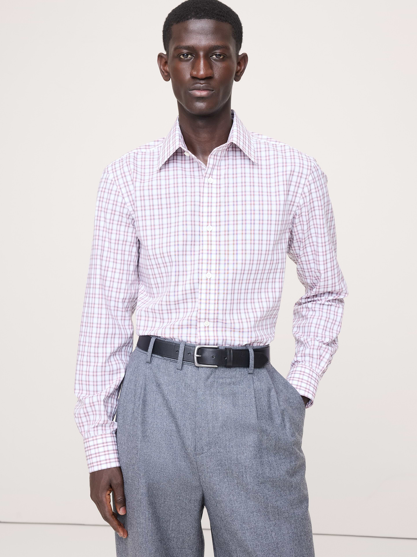 Image number 1 showing, Slim-Fit Wrinkle-Resistant Dress Shirt