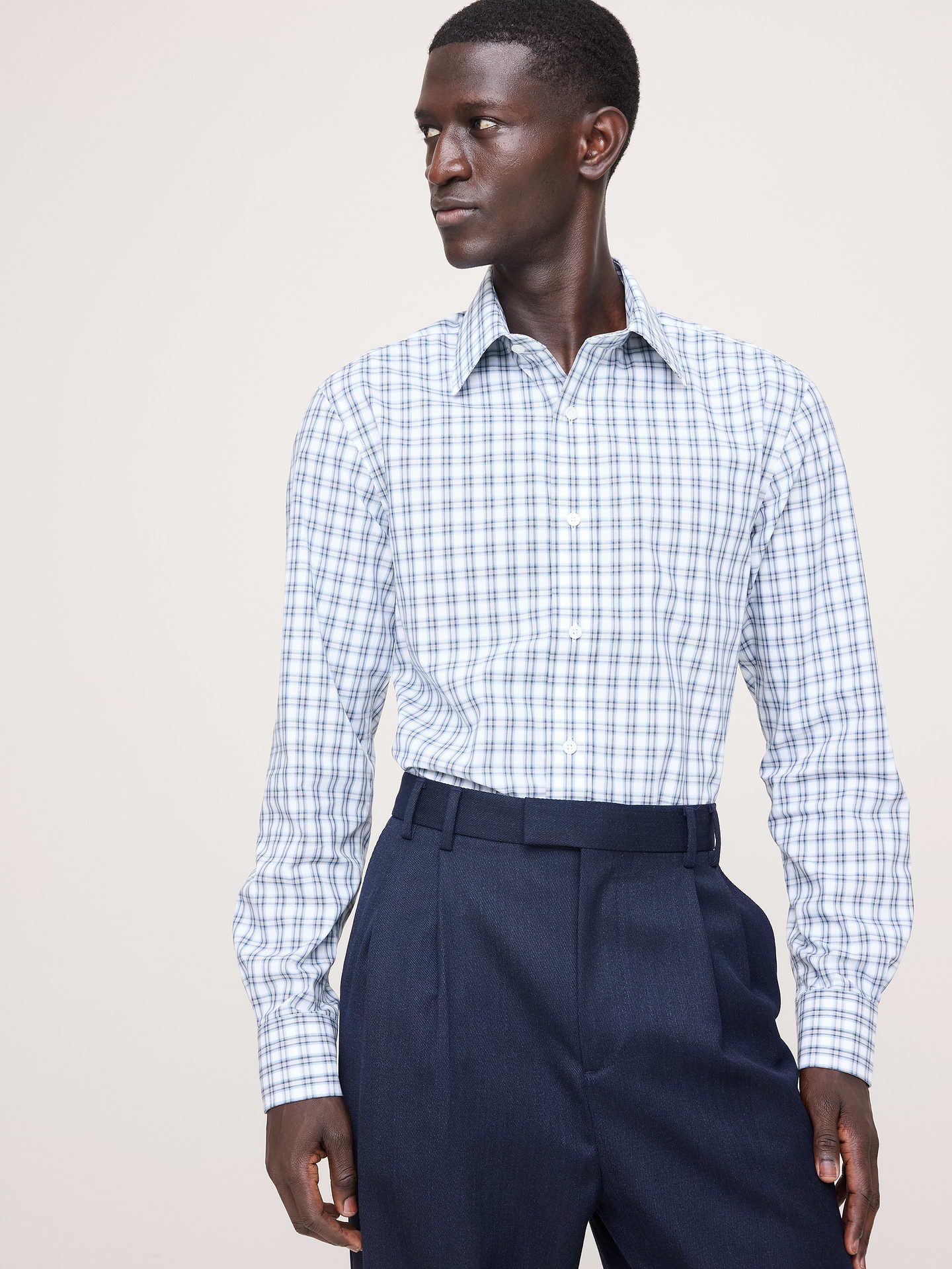 Image number 1 showing, Slim-Fit Wrinkle-Resistant Dress Shirt