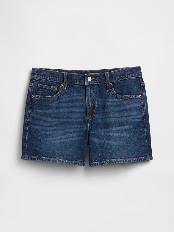 5" Mid Rise Soft Denim Shorts
