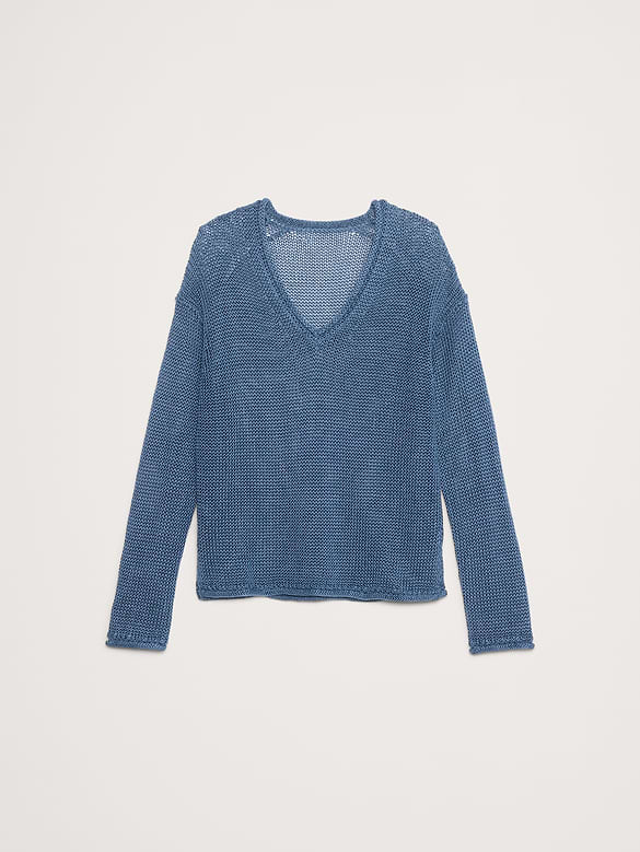 Heirloom Linen V-Neck Sweater