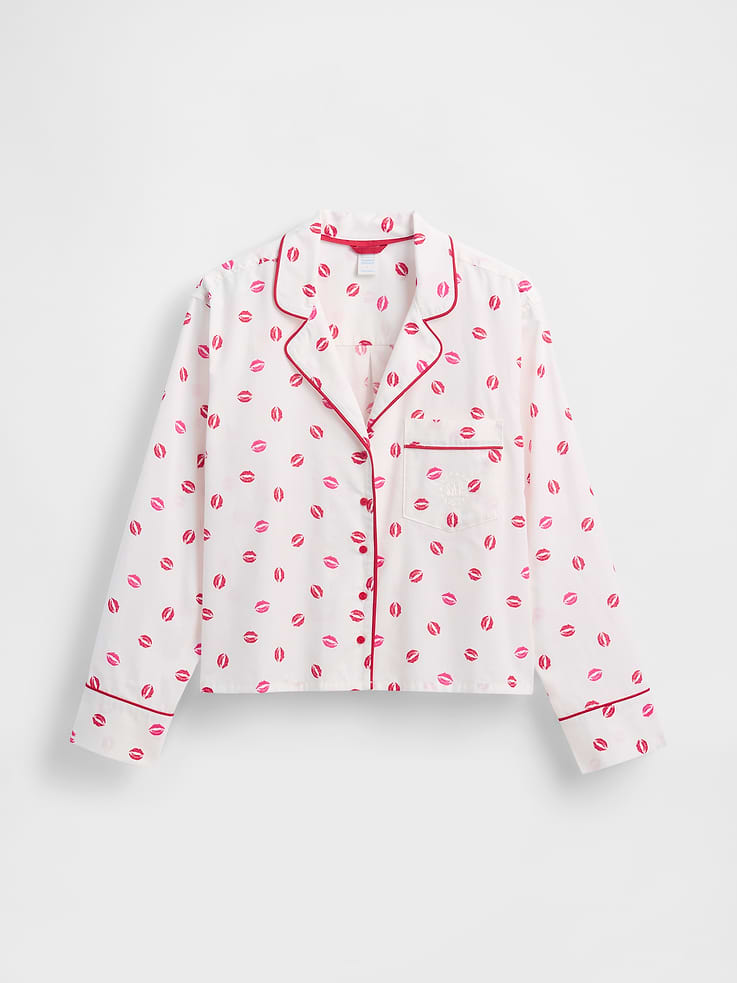 Image number 7 showing, Gap × Summer Fridays Relaxed Poplin Kiss PJ Shirt